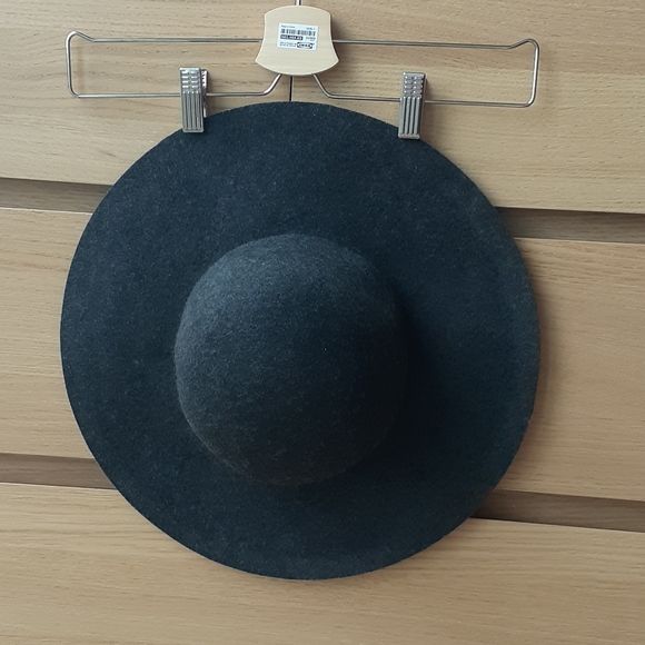 J. Crew Accessories - J Crew Floppy Wool Wide Brim Charcoal / Dark Grey Hat OSFA